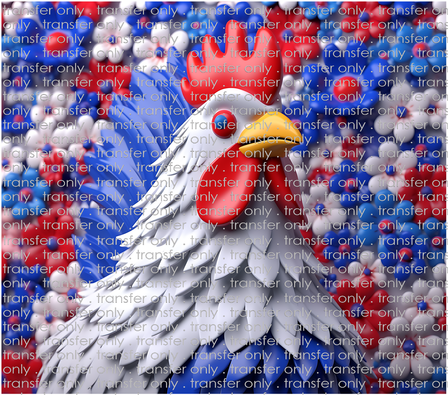 3D-ANM-06 Patriotic Chicken Tumbler Wrap