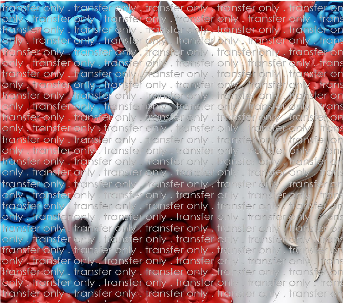 3D-ANM-07 Patriotic Horse Tumbler Wrap