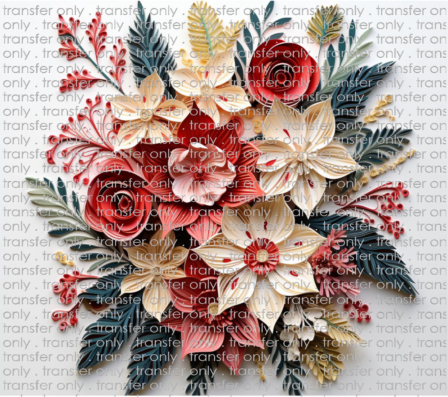 3D-CHR-01 Poinsettia Tumbler Wrap