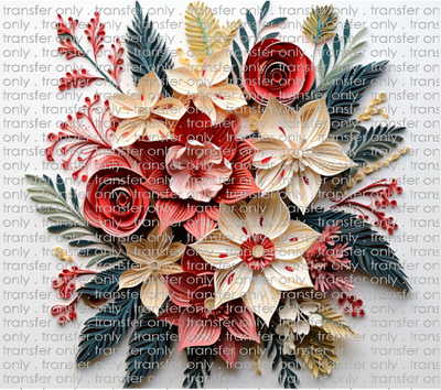 3D-CHR-01 Poinsettia Tumbler Wrap