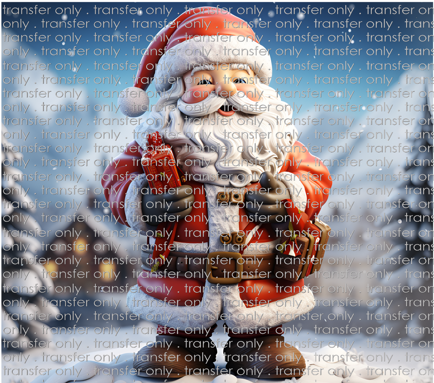 3D-CHR-13 Santa Claus 4 Tumbler Wrap