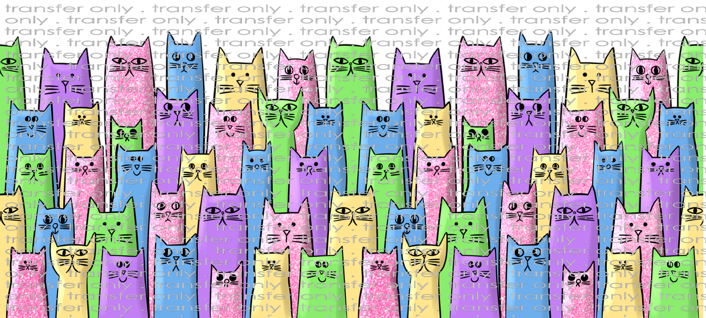 ANM UV 110 Cats with Glitter UV DTF 16oz Wrap