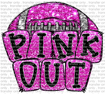 AWR 185 Pink Out Faux Glitter Football