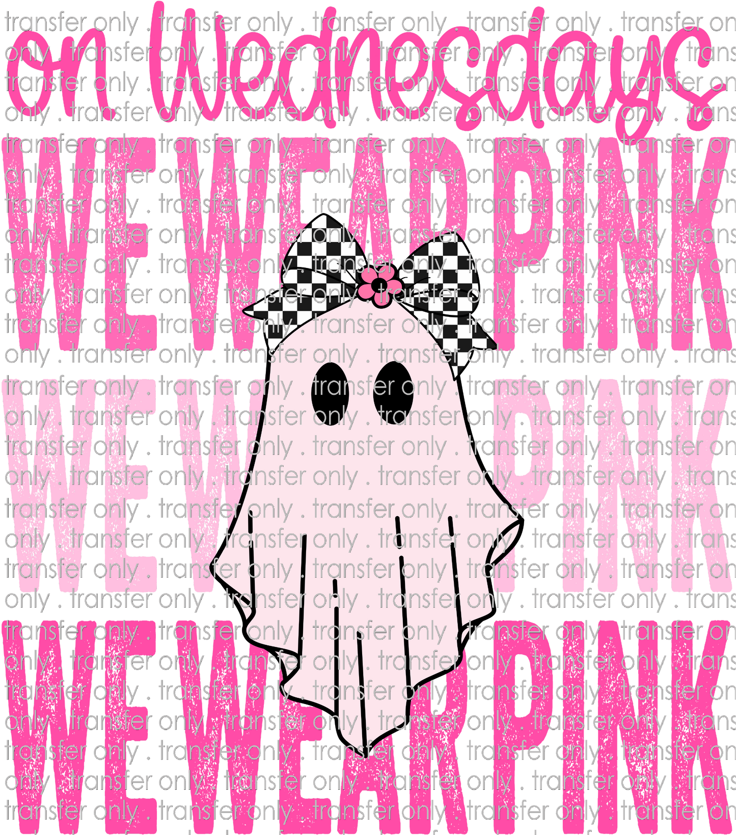 AWR 207 On Wednesday We Wear Pink Ghost with Checked Bow