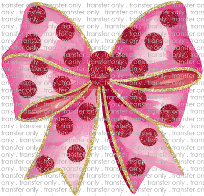 AWR 216 Breast Cancer Bow with Dots