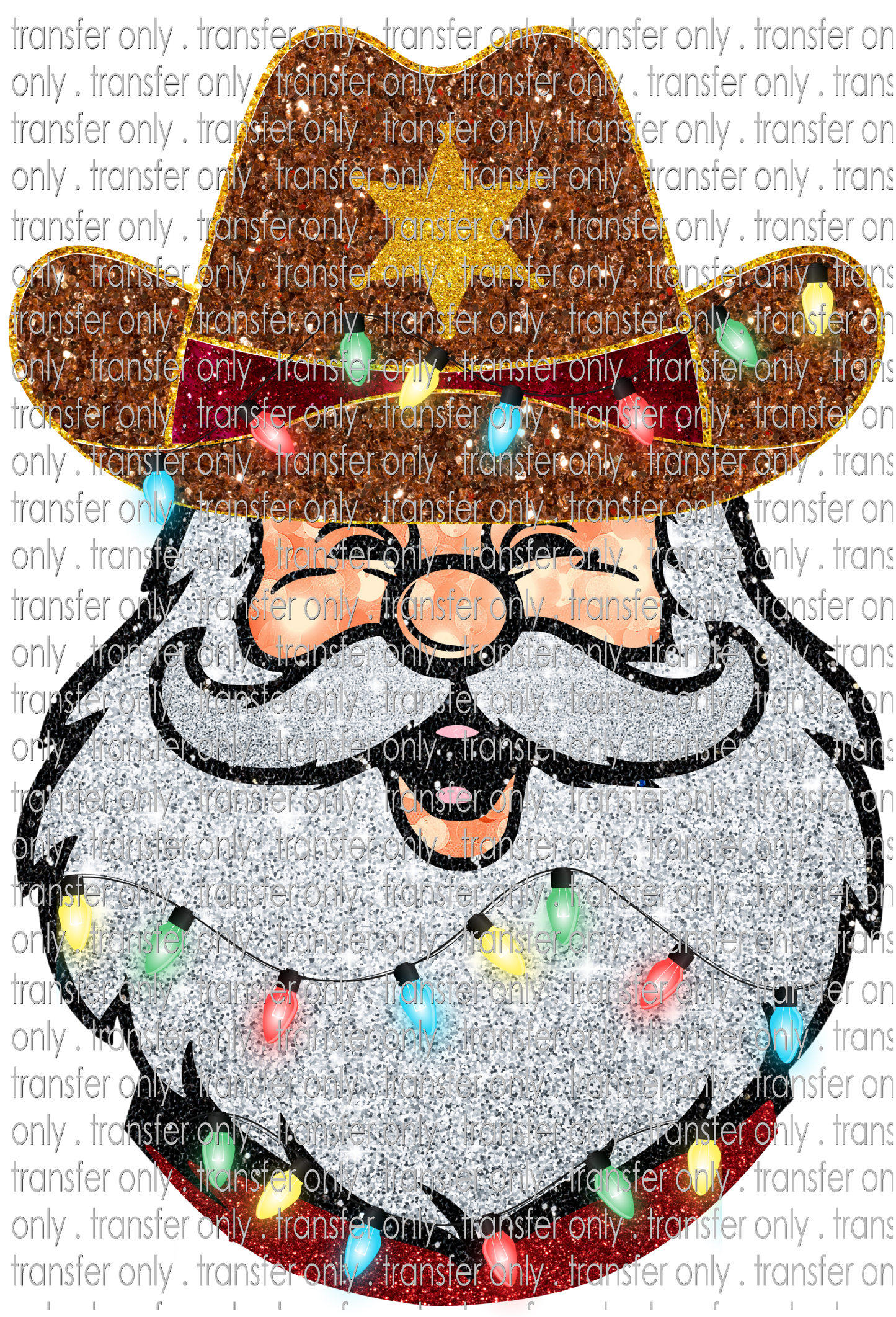 CHR 1000 Cowboy Santa Faux Glitter