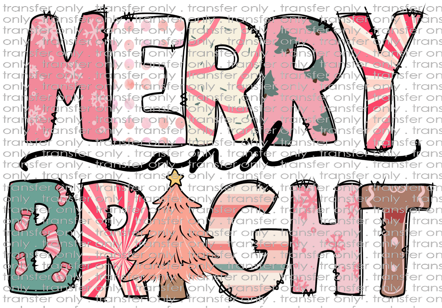 CHR 1037 Merry and Bright Patterned Letters