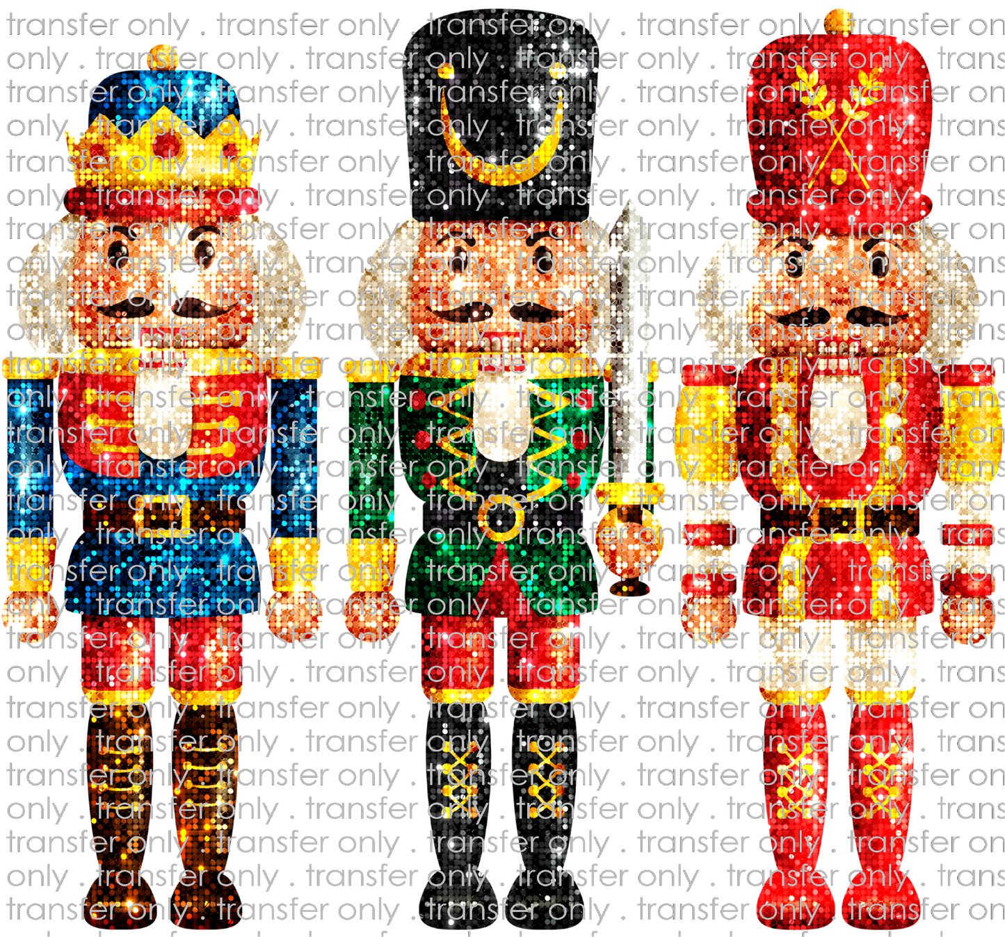 CHR 1093 Faux Glitter Nutcrackers