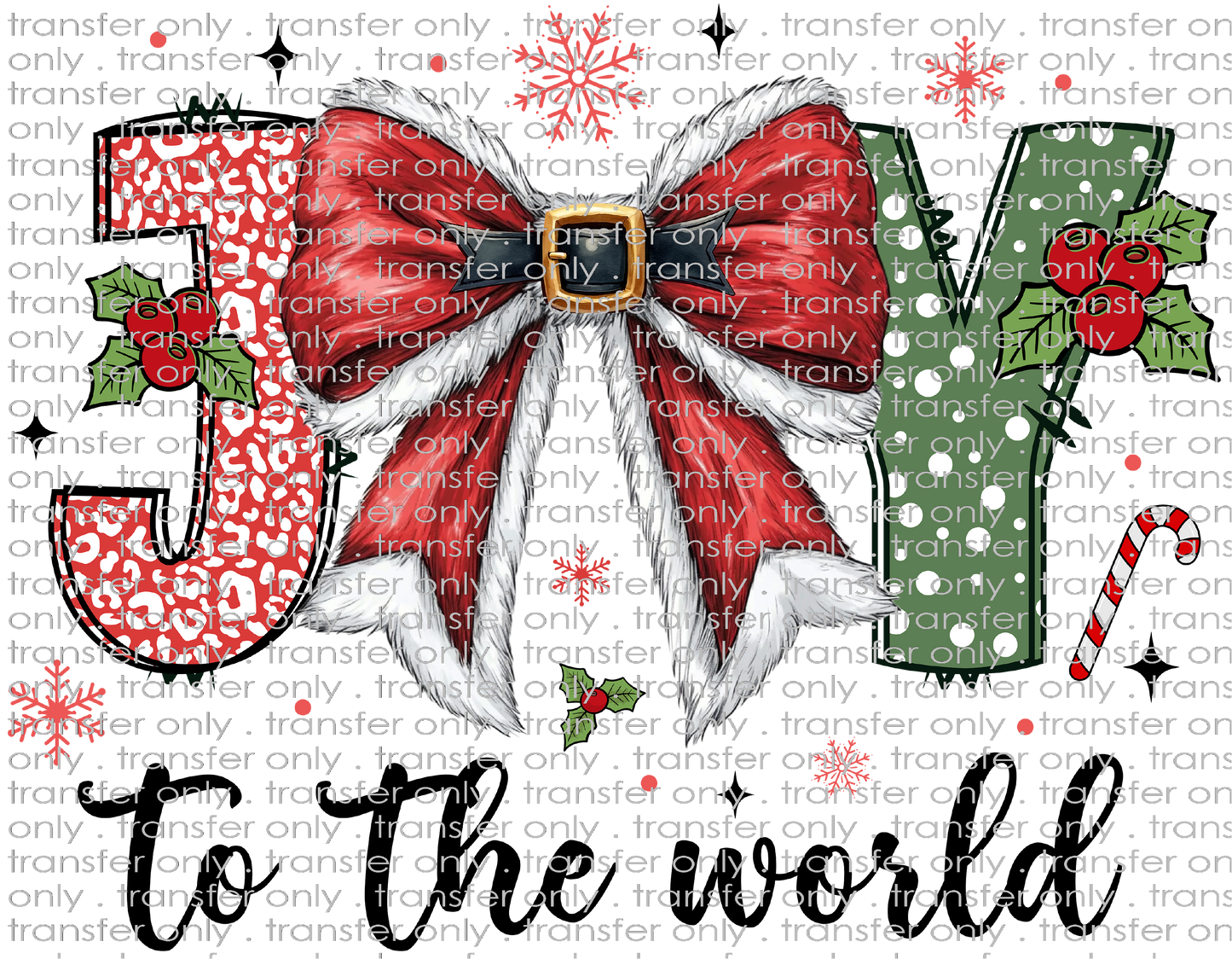 CHR 1143 Joy to the World Santa Bow