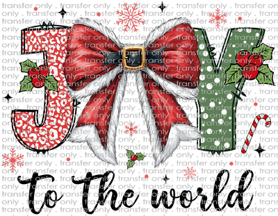 CHR 1143 Joy to the World Santa Bow