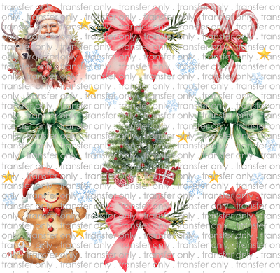 CHR 1149 Santa Candy Cane and Bows