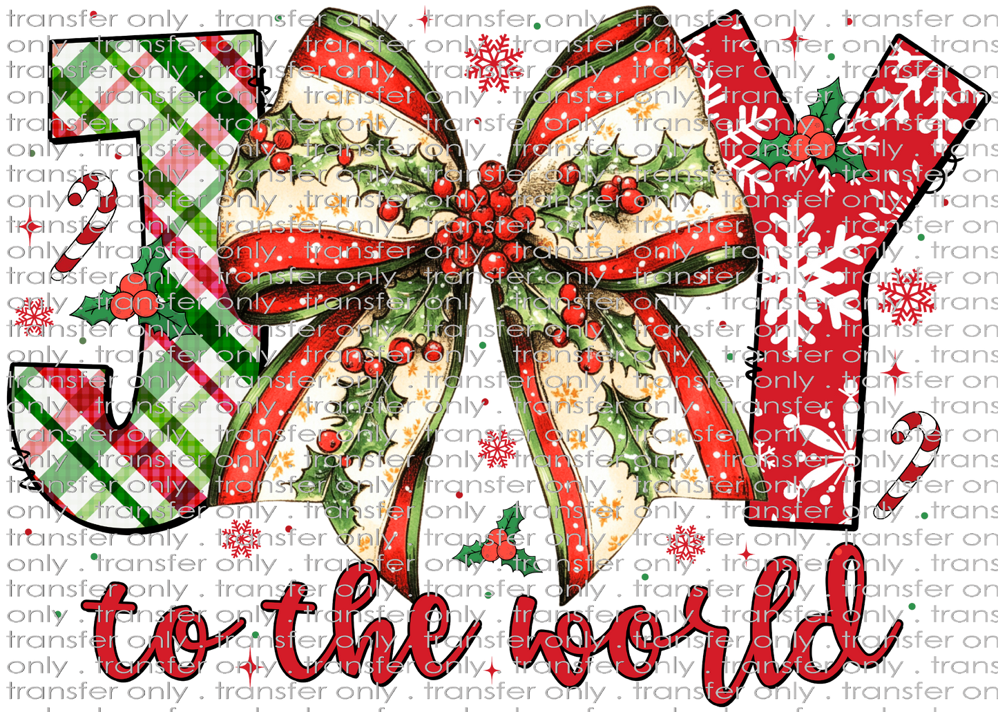 CHR 1152  Joy to the World Holly Bow