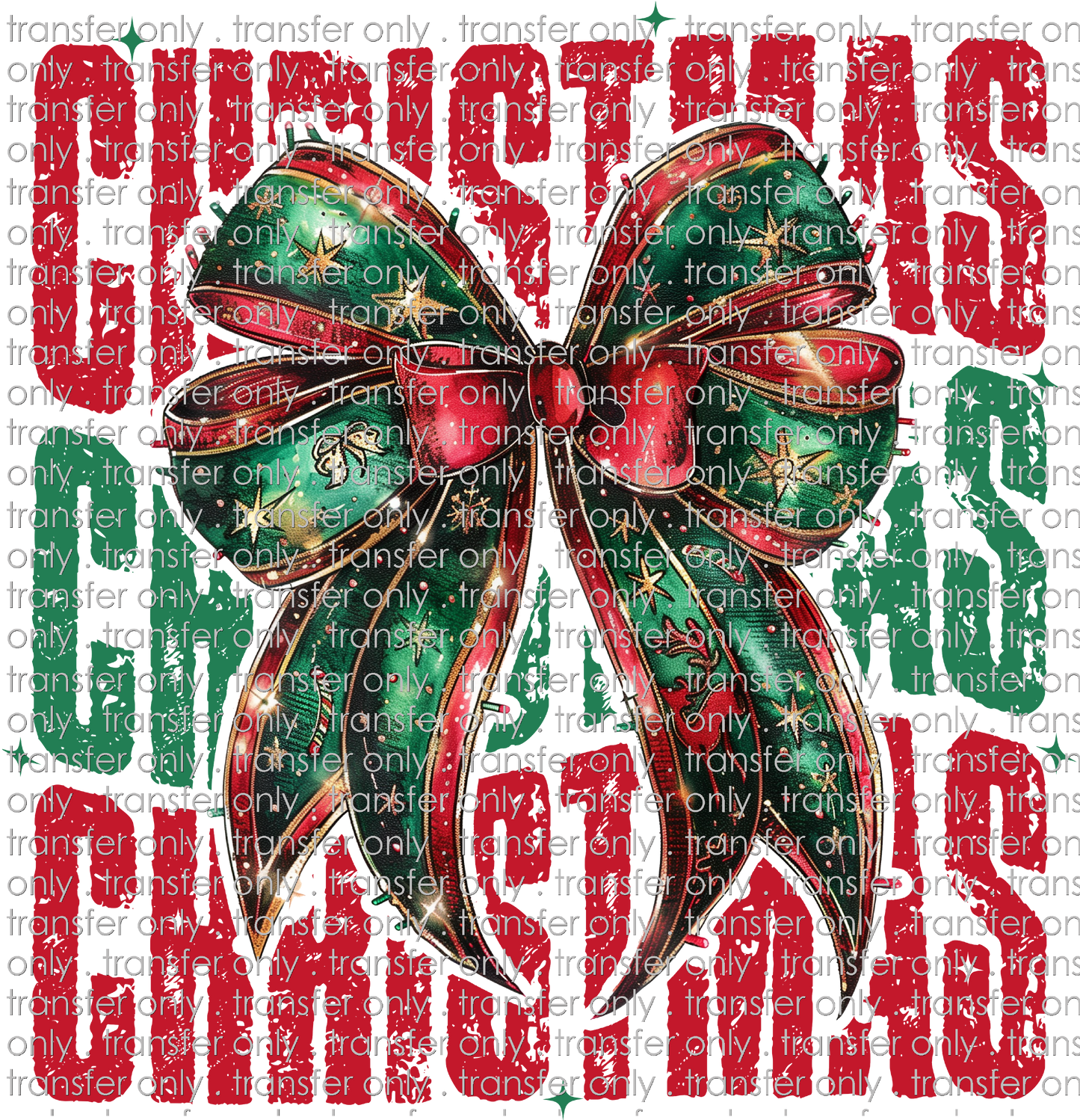 CHR 1158 Stacked Christmas With Bow