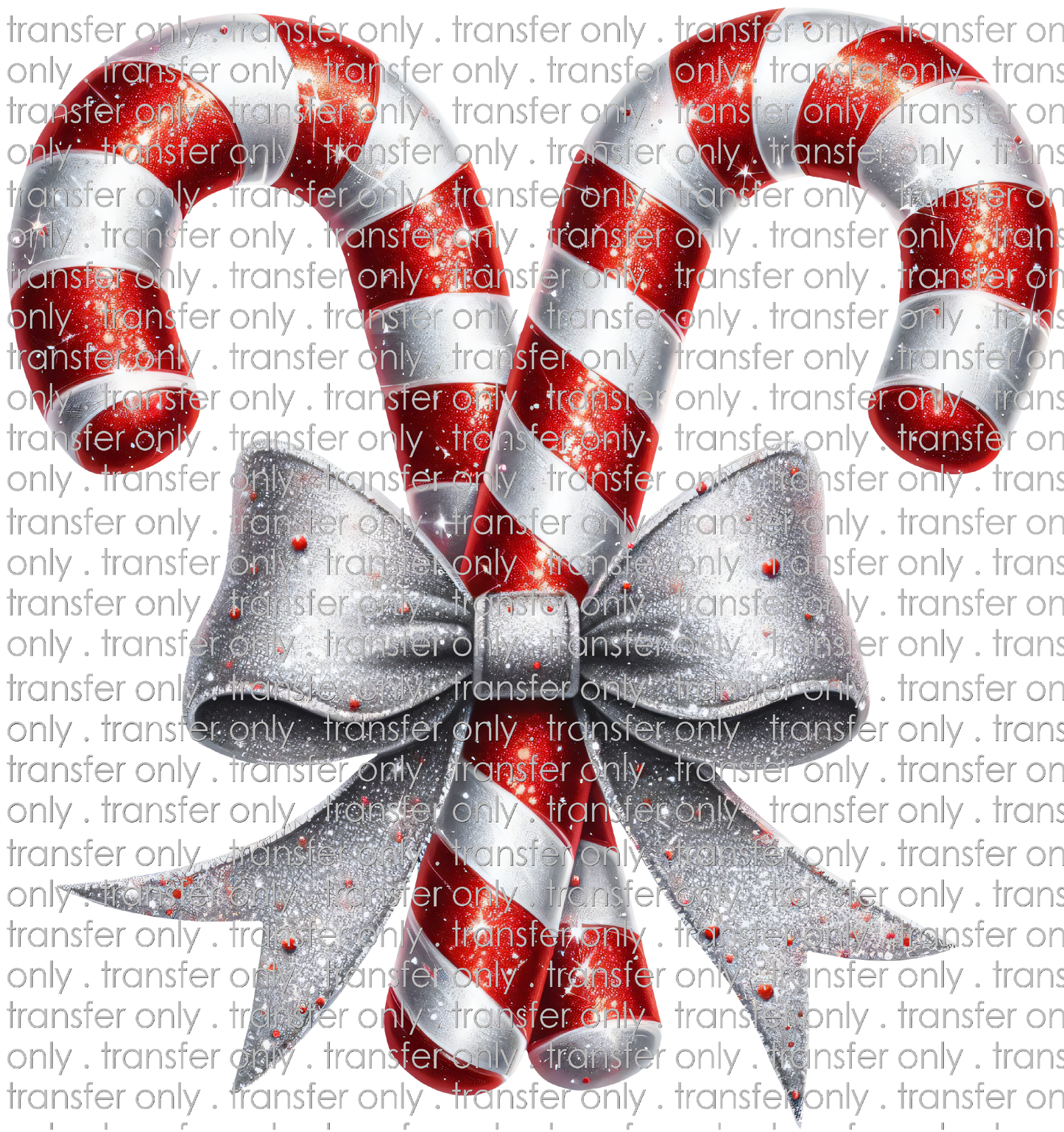 CHR 1160 Candy Canes with Silver Bow