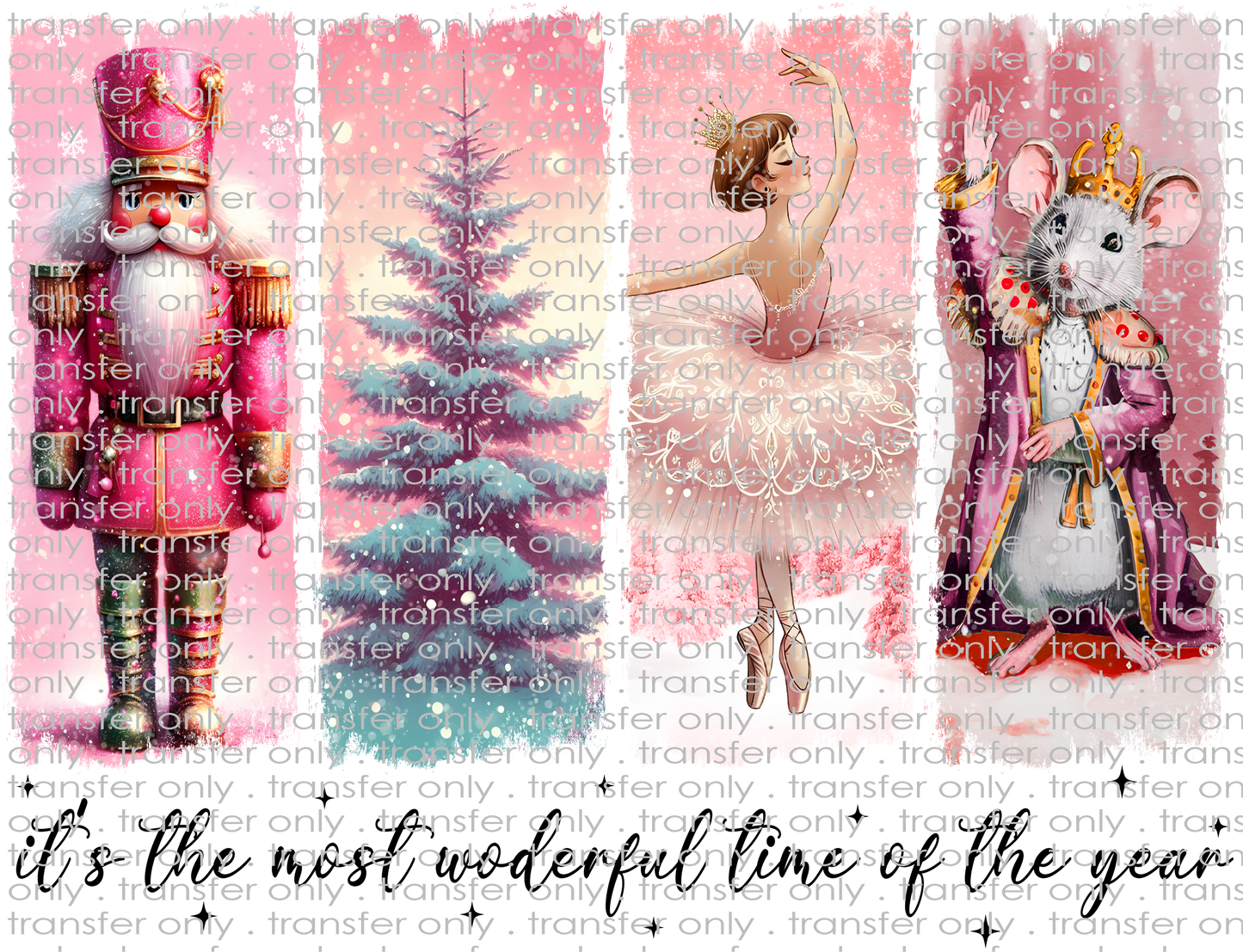 CHR 1183 Retro Pink Nutcracker Scene