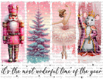 CHR 1183 Retro Pink Nutcracker Scene