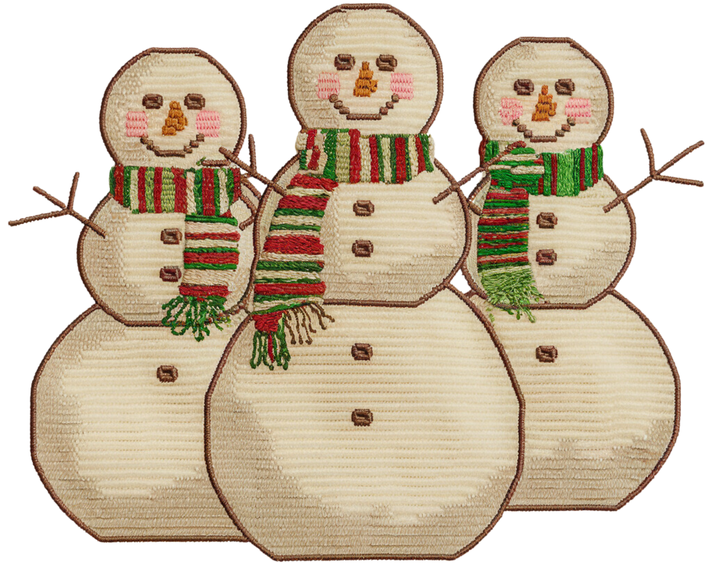 CHR 1190 Faux Embroidered Snowman