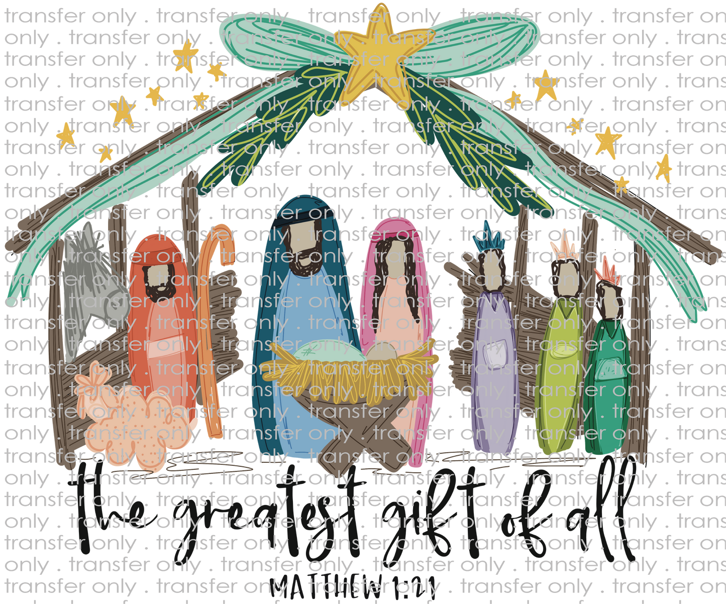 CHR 1198 The Greatest Gift Drawn Nativity Scene