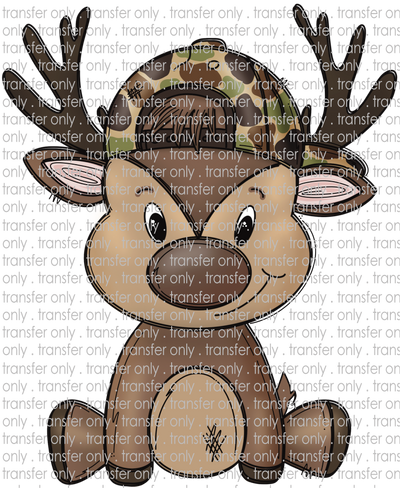 CHR 1257 Boy Deer with Camo Hat