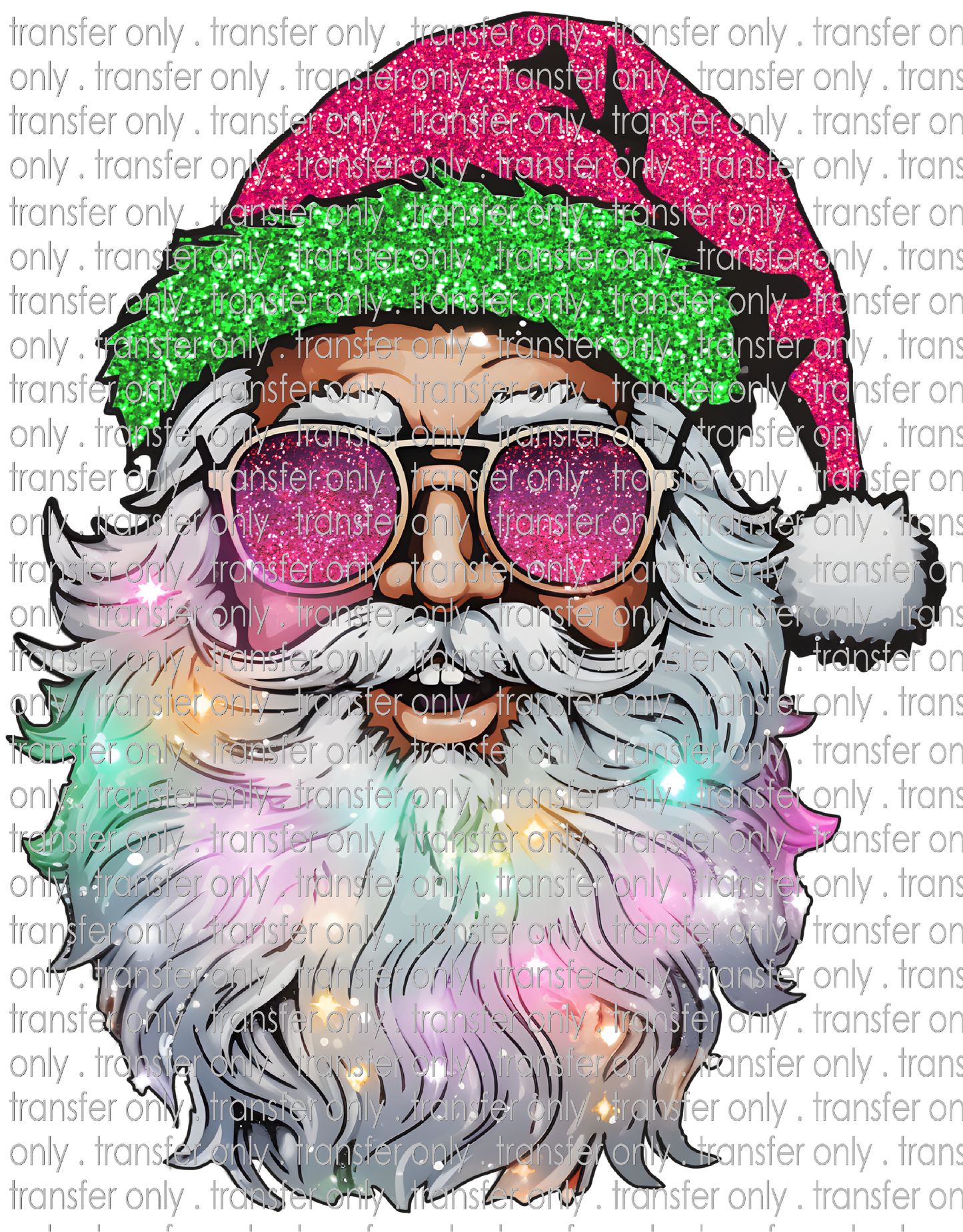 CHR 992 Cool Santa in Sunglasses Faux Glitter