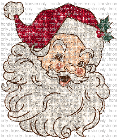 CHR 1053 Red Santa Faux Glitter