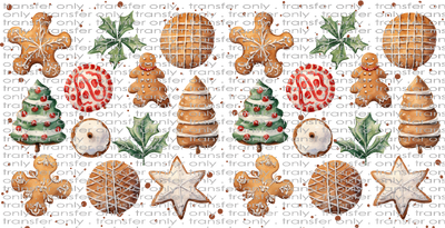 CHR UV 102 WM Christmas Ginger Bread Cookies UV DTF 16oz Wrap