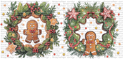 CHR UV 130 Gingerbread Man in Wreath UV DTF 16oz Wrap