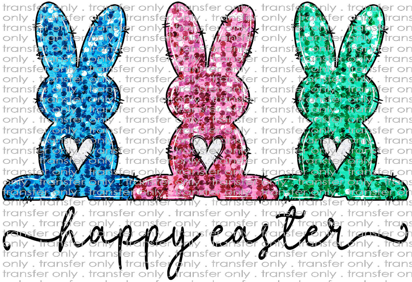 EST 181 Easter Three Bunnies Sequins