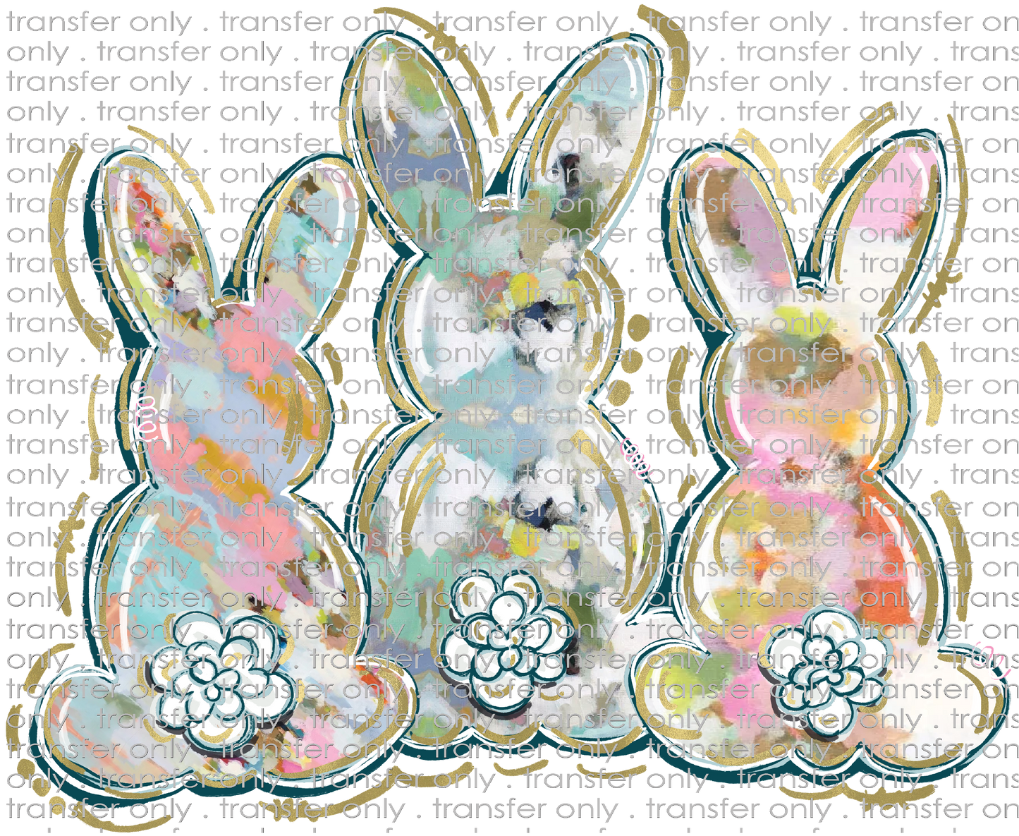 EST 194 Soft Pastel 3 Bunnies