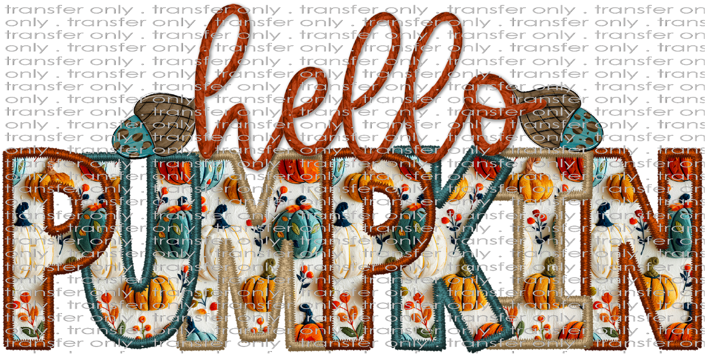 FALL 576 Hello Pumpkin Embroidery