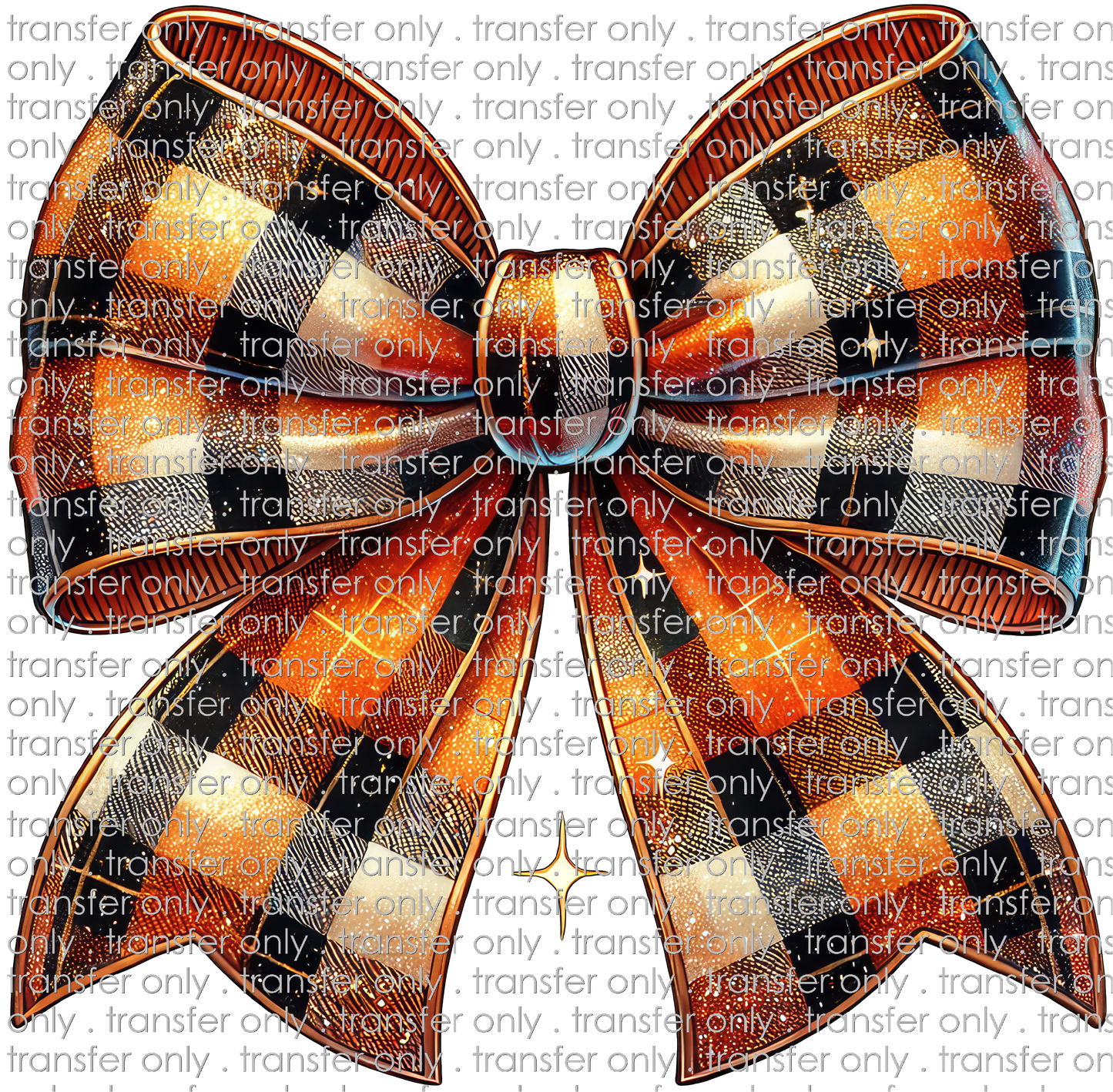 FALL 595 Fall Plaid Orange Bow