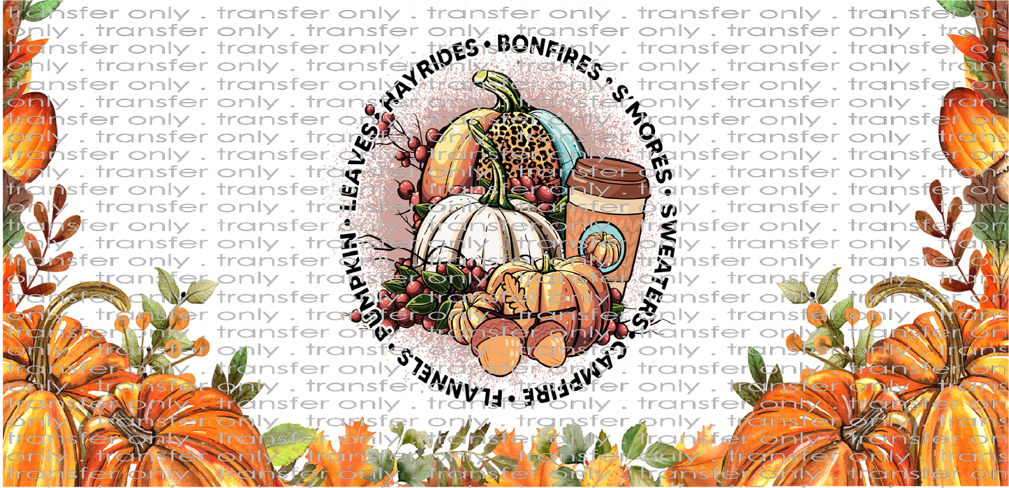 FALL UV 108 Pumpkins with quote UV DTF 16oz Wrap