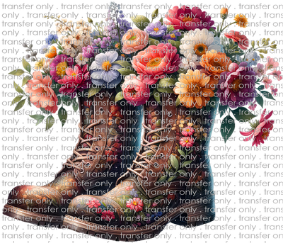 FLW 92 Floral Boots with Bouquet