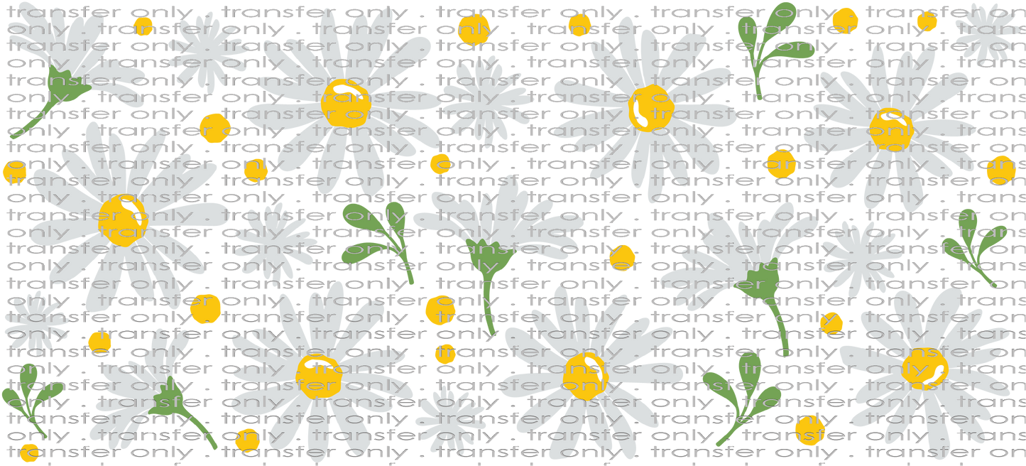 FLW UV 145 White Daisies UV DTF 16oz Wrap