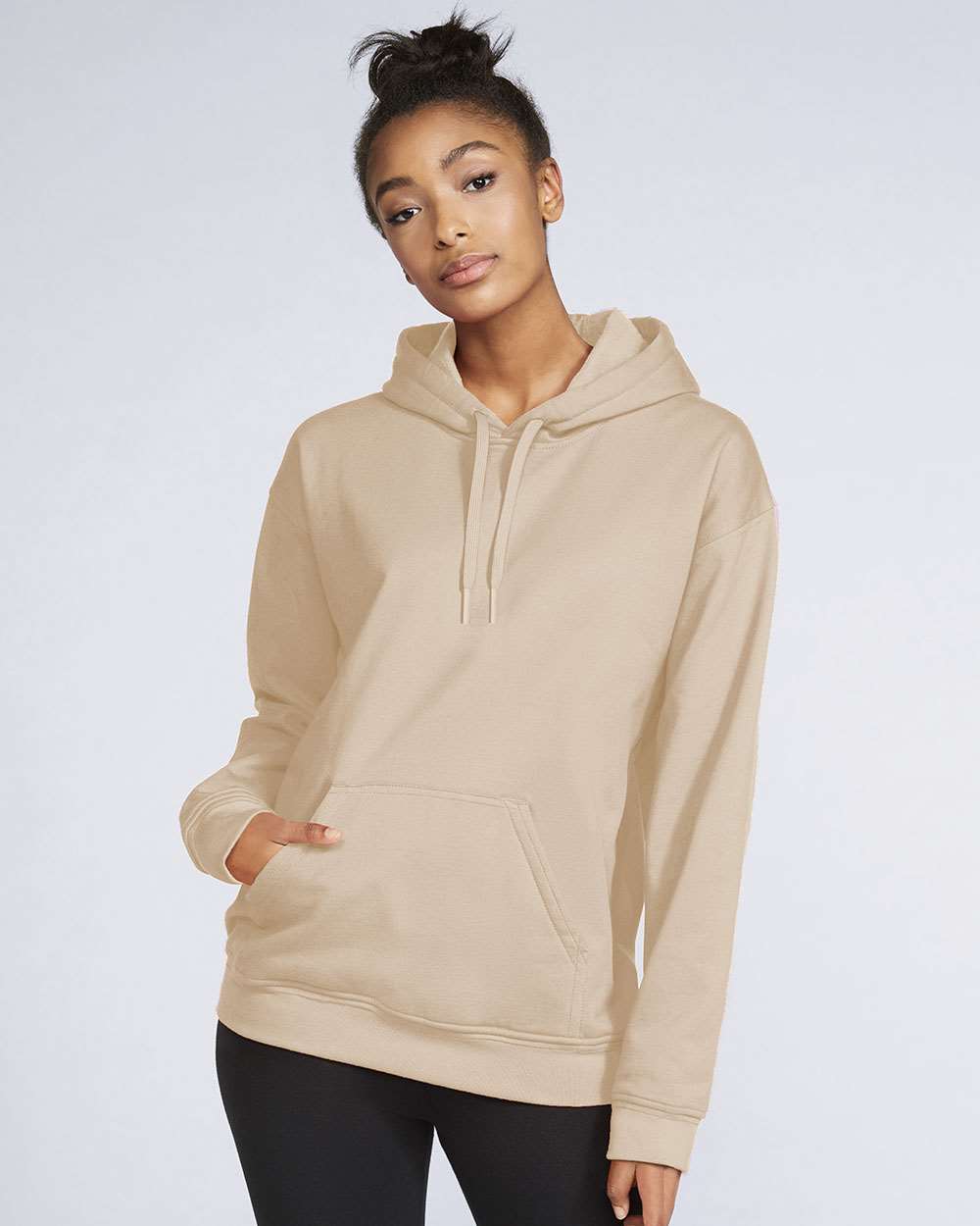 Sand - Gildan - Softstyle® Fleece Adult Hoodie - SF500