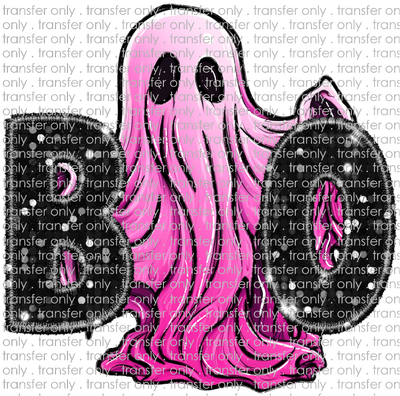 HALLO 244 Boo Pink Ghost Faux Glitter