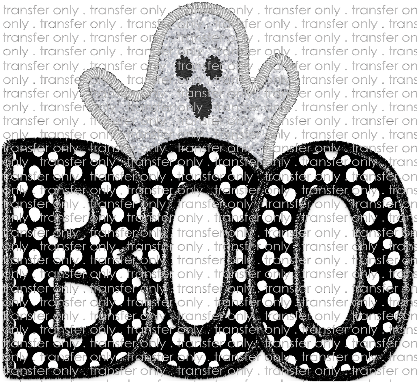 HALLO 285 Boo Dots Faux Glitter Ghost