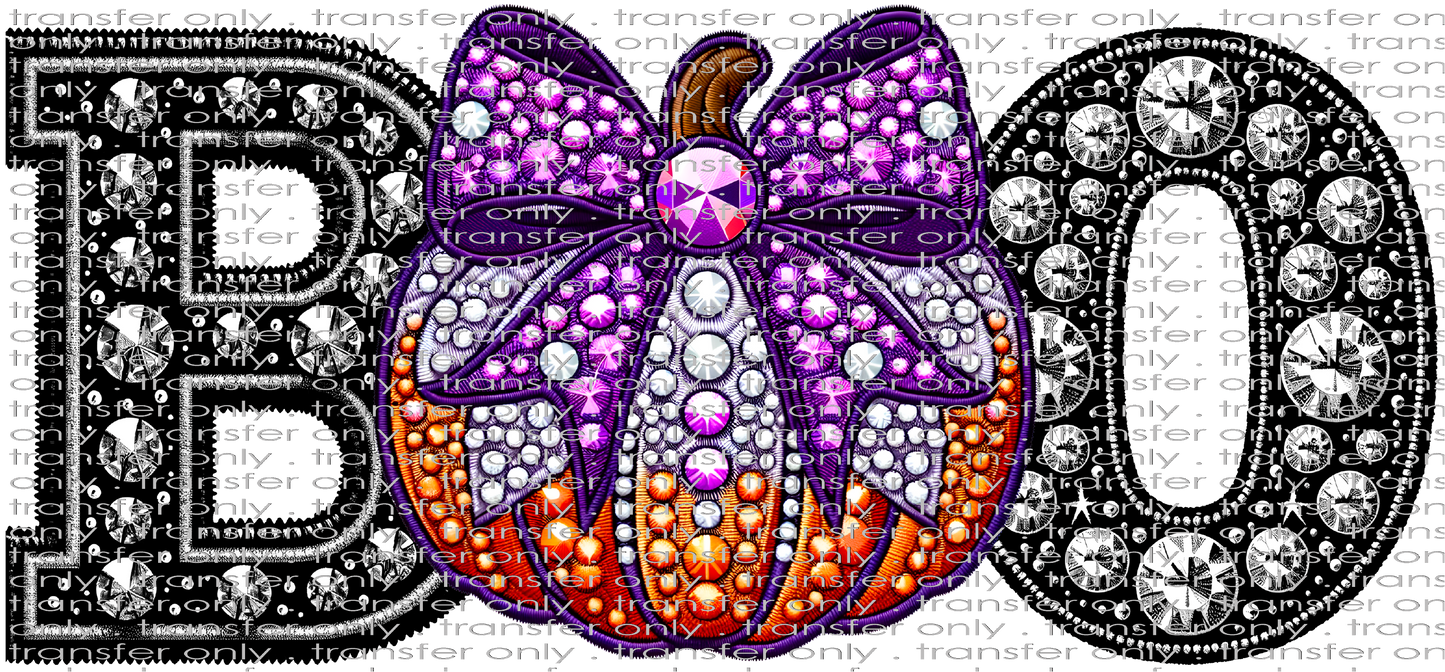 HALLO 287 Boo Pumpkin Faux Rhinestones