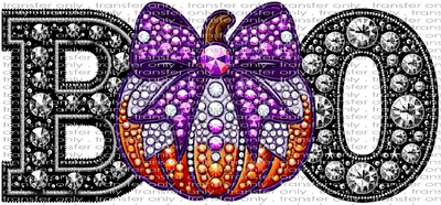 HALLO 287 Boo Pumpkin Faux Rhinestones