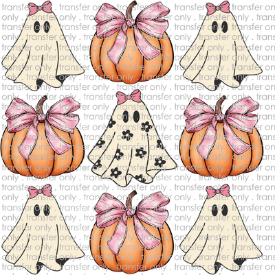 HALLO 290 Pink Ghost and Pumpkin