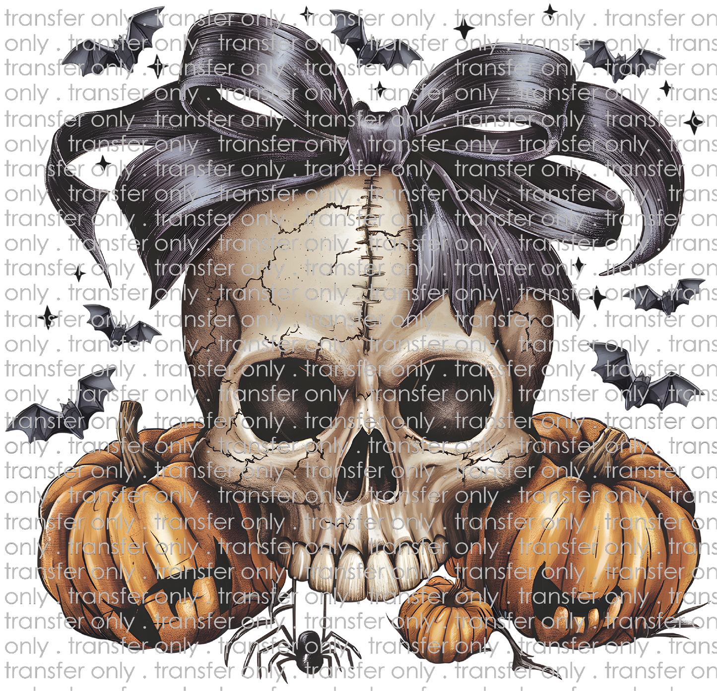 HALLO 301 Spooky Skull Coquette Bow