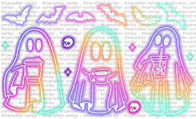 HALLO 309 Three Faux Neon Ghost