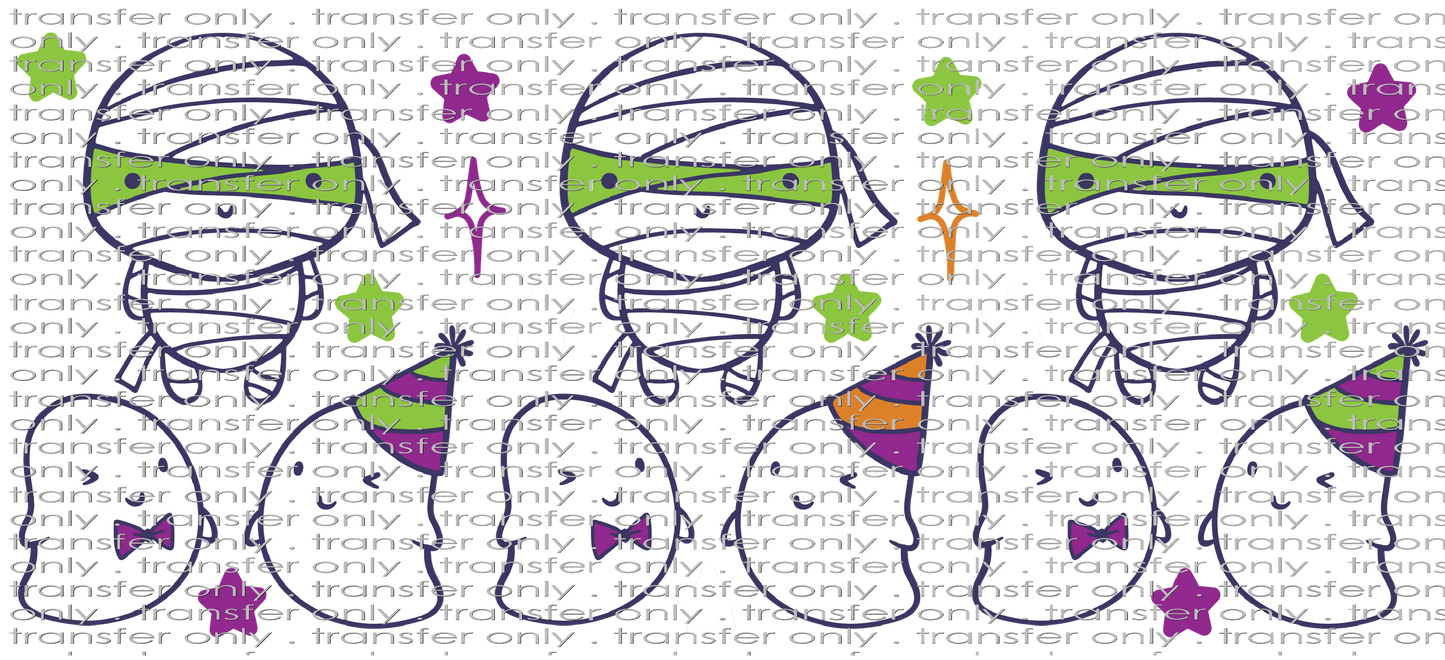 HALLO UV 101 Cute Mummies and Ghosts UV DTF 16oz Wrap