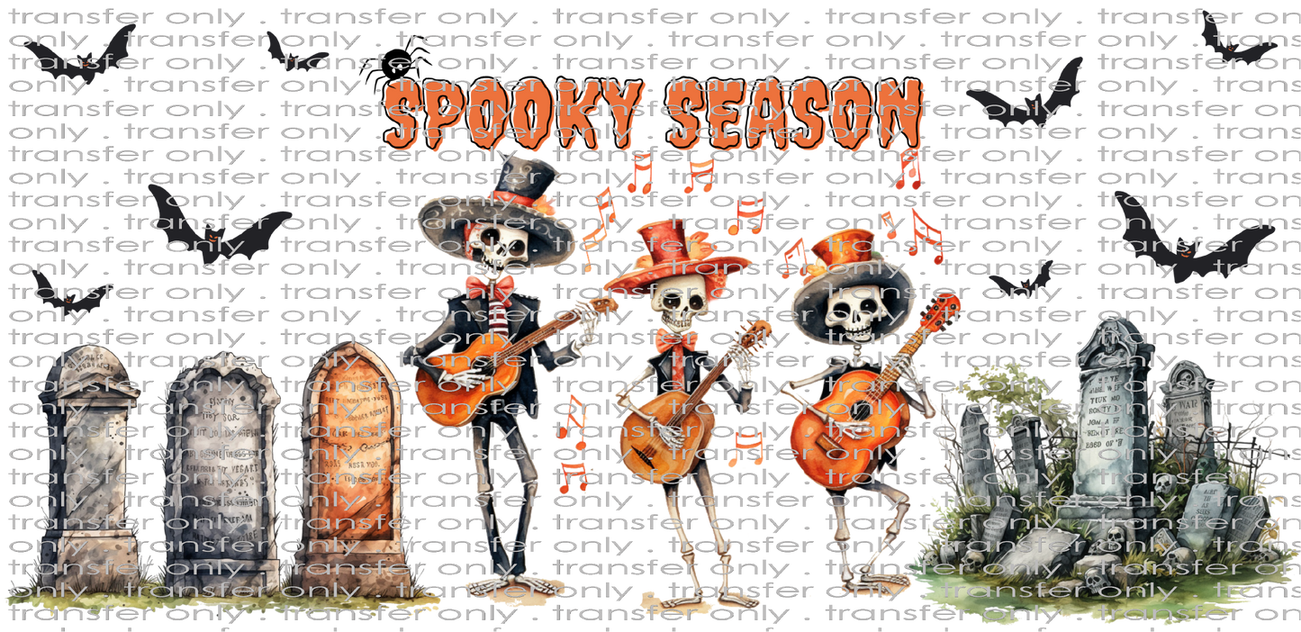 HALLO UV 118 Spooky Season Skeletons UV DTF 16oz Wrap