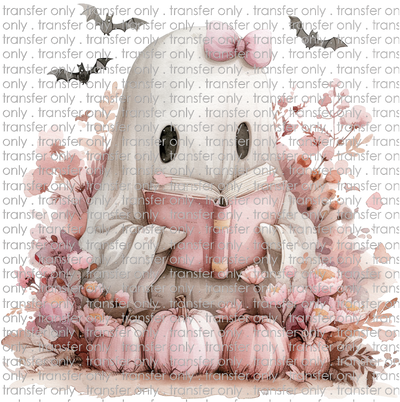 HBBY 116 Pastel Pink Book Ghost Floral