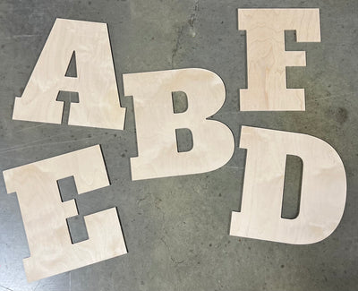 CHOICE OF LETTER - 1/4" Plywood Cutout