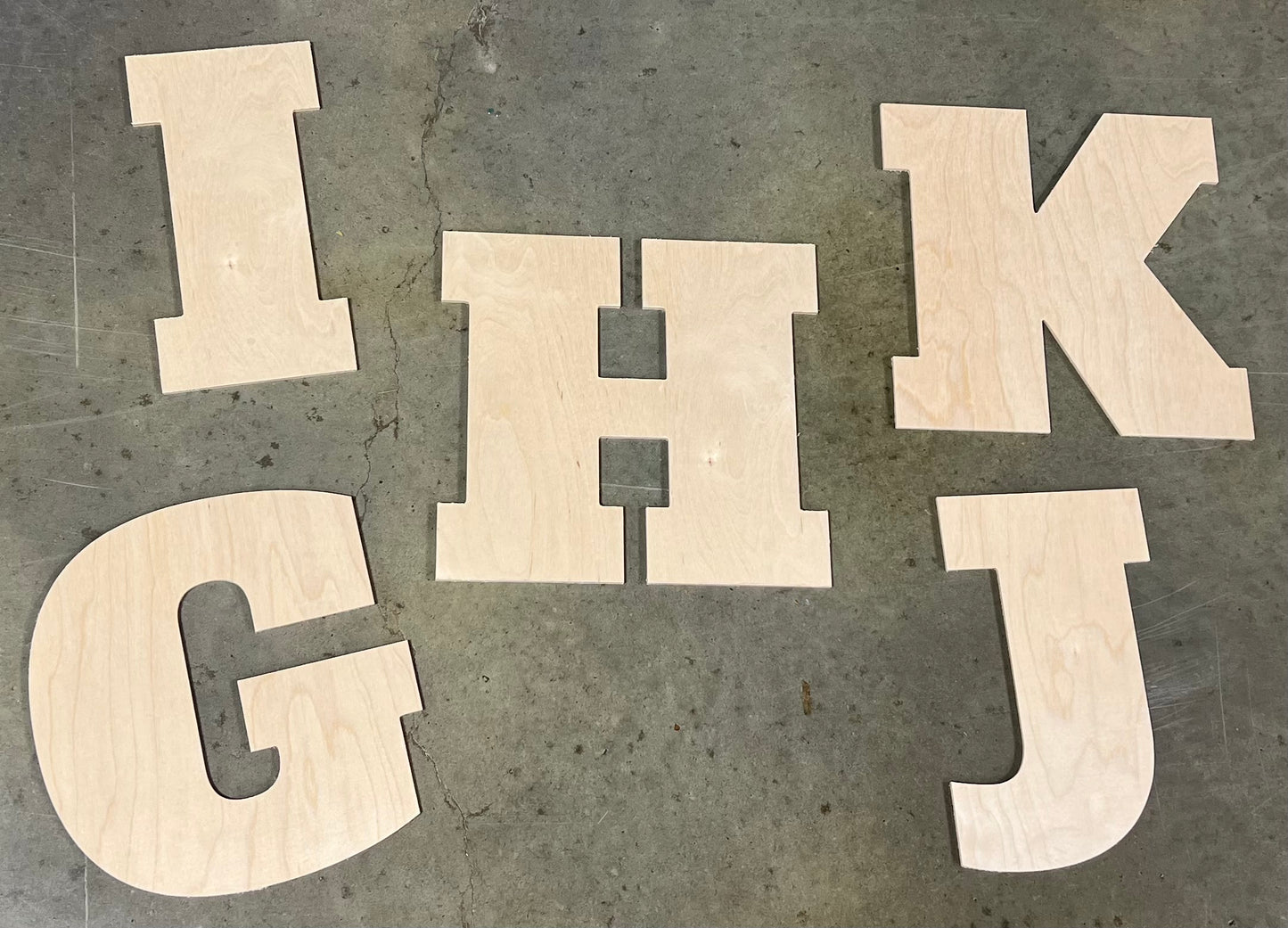 CHOICE OF LETTER - 1/4" Plywood Cutout