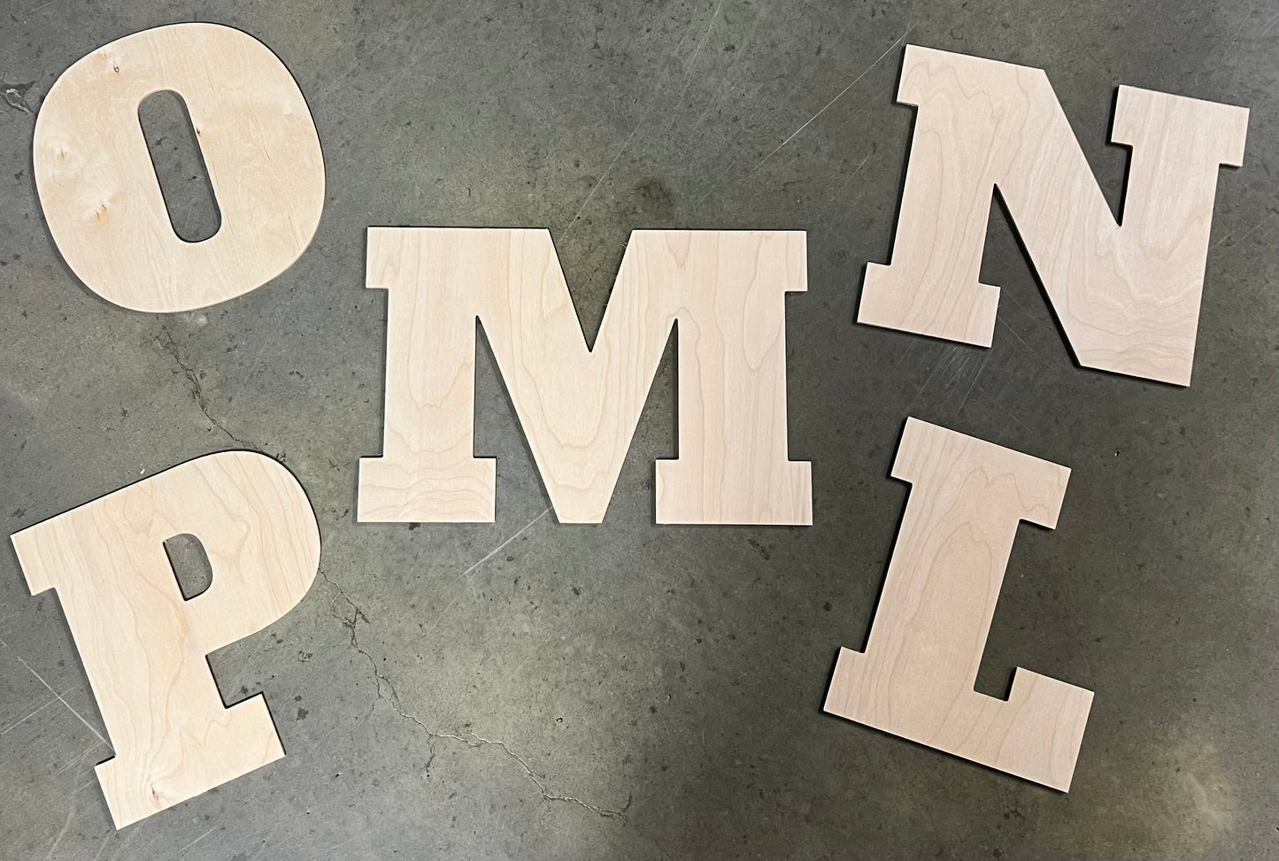 CHOICE OF LETTER - 1/4" Plywood Cutout