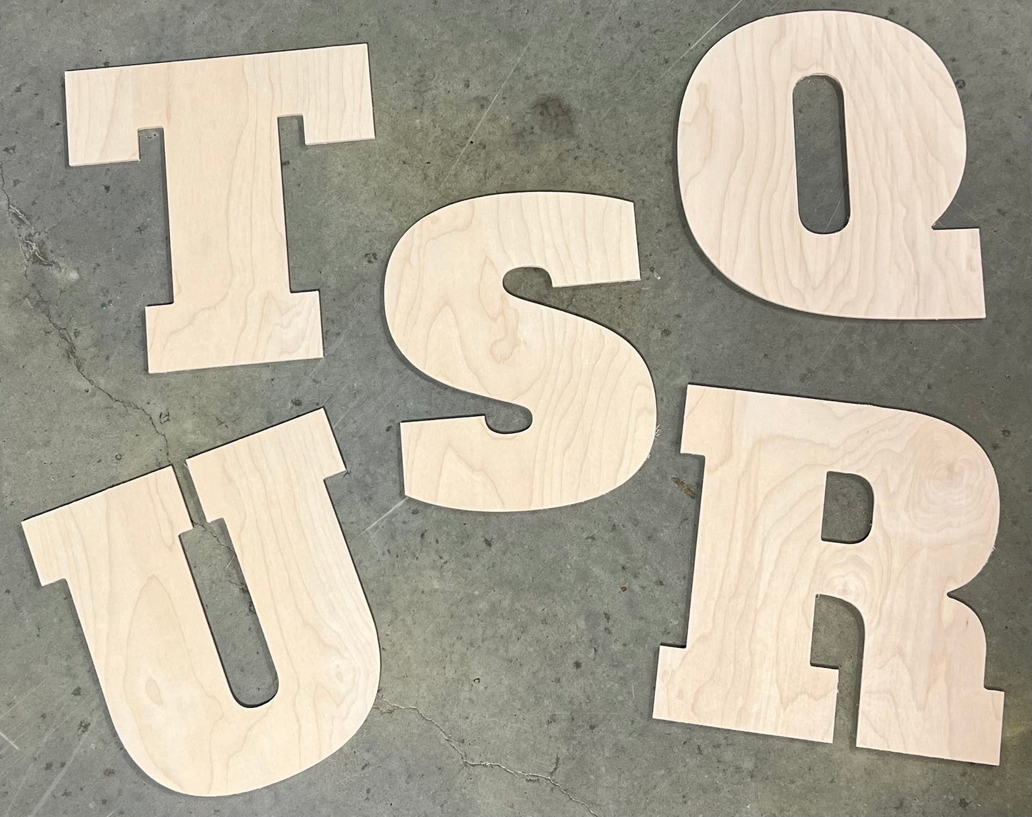 CHOICE OF LETTER - 1/4" Plywood Cutout