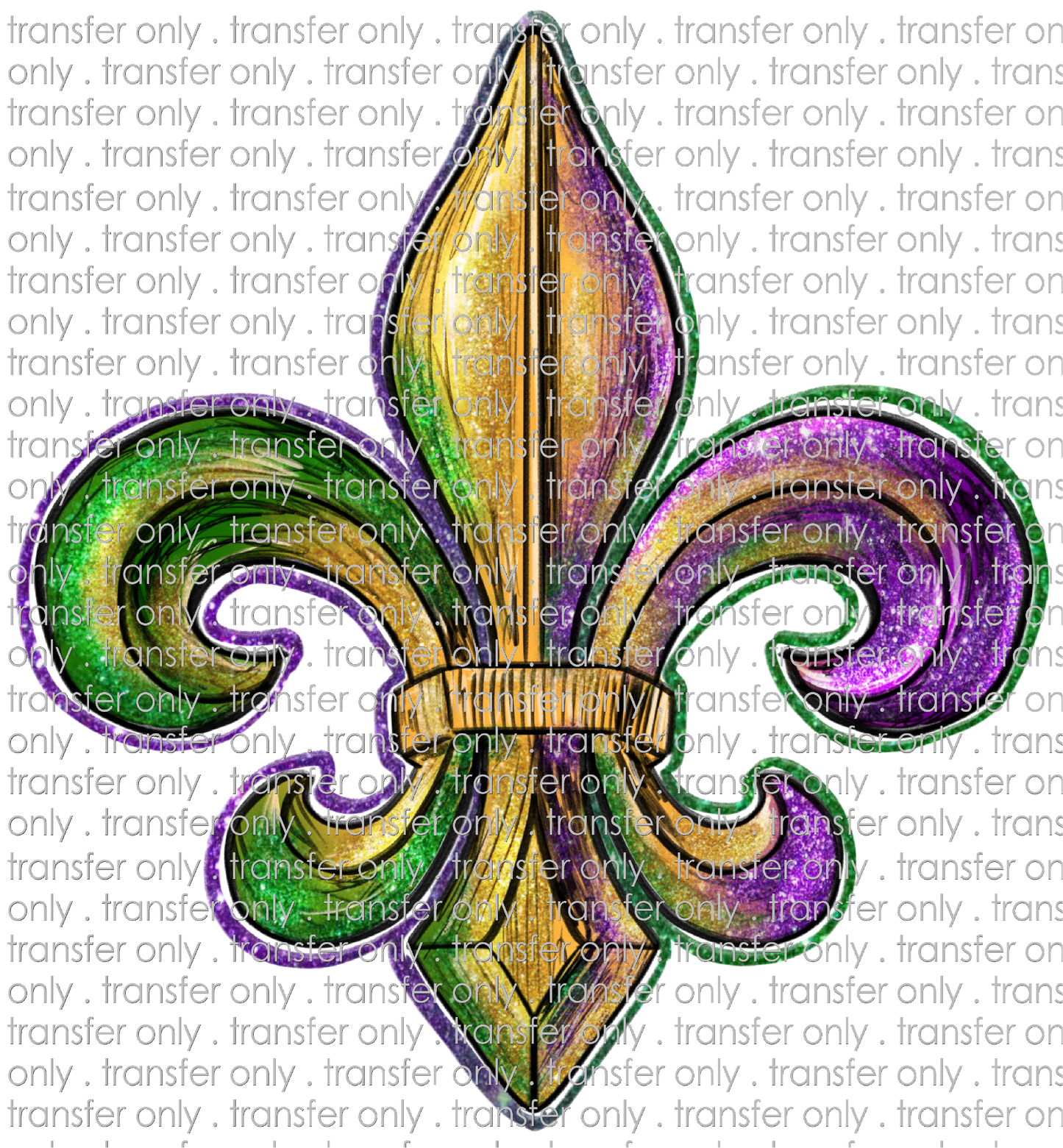 MG 91 Fleur De Lis Faux Glitter